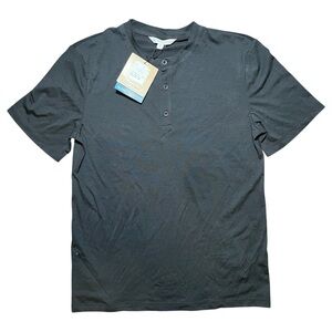 Tilley Wanderer Collection Shirt Rockies Henley Short Sleeve Blk Size Med BLRH1